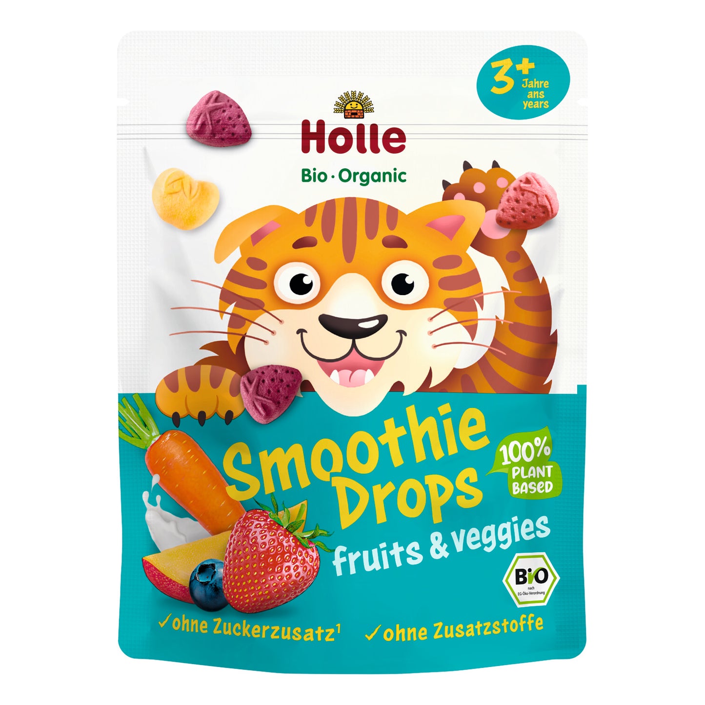 Snack Infantil de frutas  y verduras bio a partir de  3 años Holle 15gr