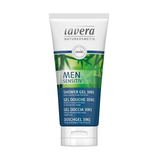 Gel ducha 3 en1 Men Sensitiv, Lavera  200 ml