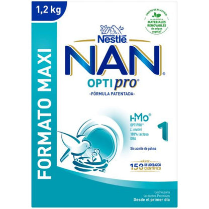 Nan Optipro 1 Leche de inicio desde el primer día Nestlé 1200 g