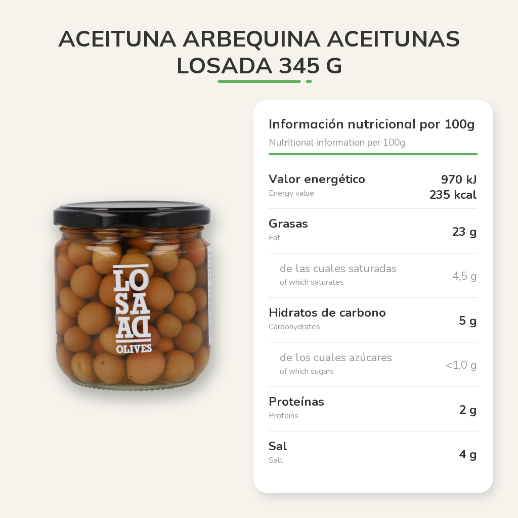 Información nutricional