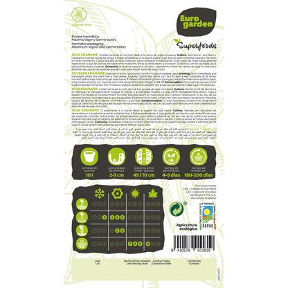 Semillas ecológicas de Soja Summer Shell Edamame Vitalfoods