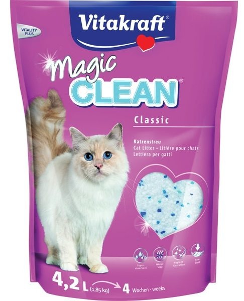 Vitakraft Magic Clean Perlas de gel de sílice súper absorbentes 4,2 L