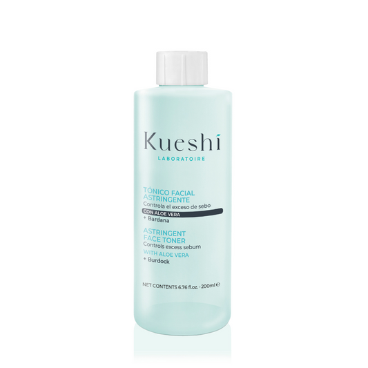 Tónico facial astringente con aloe vera y bardana Kueshi 400 ml