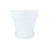 Pack maceta con plato color blanco Tes 18 x 15 cm