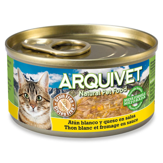 Atún blanco y queso en salsa Arquivet 80 g Comida húmeda para gatos