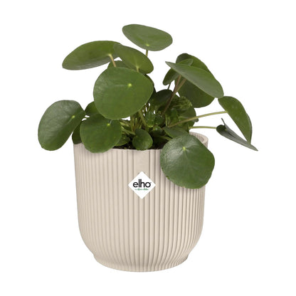 Maceta Blanco Lino Vibes Fold Round Elho 16cm 100% reciclado