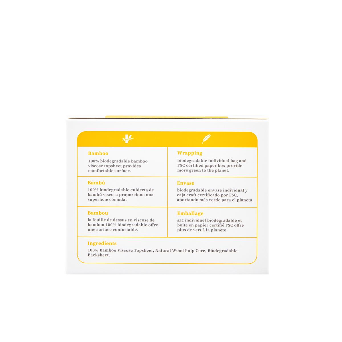Salvaslips fibra de bambú biodegradable Ecoboom 30 uds