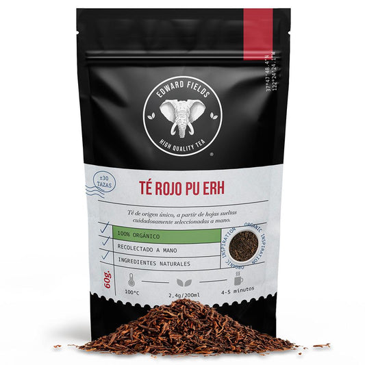 Té Rojo Pu Erh ecológico a granel Edward Fields 60 g