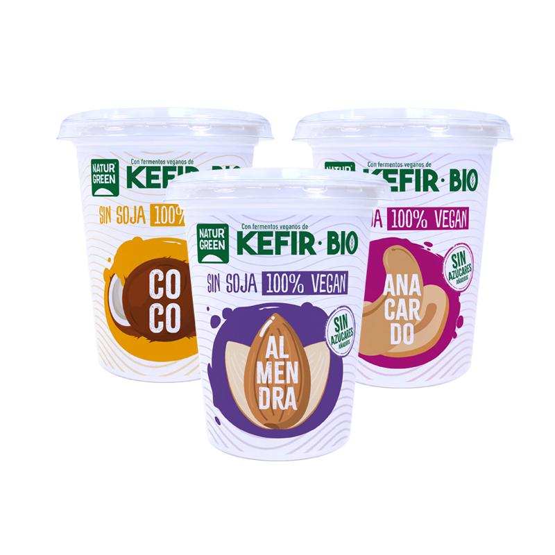 Pack multisabor Kefir Bio Natural NaturGreen 400 g