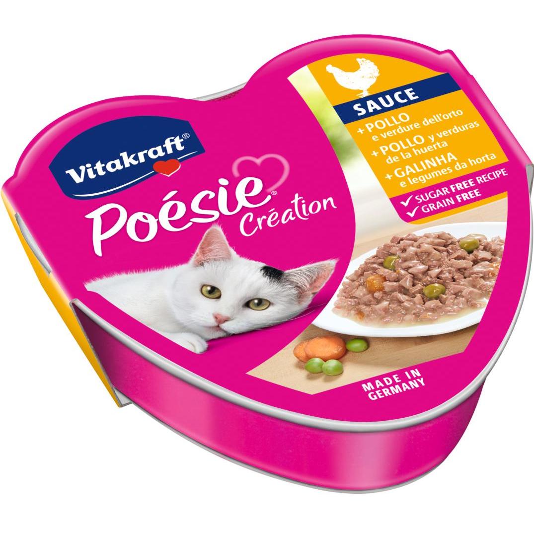 Vitakraft Latita Poésie salsa con pollo y verduras 85 g comida húmeda gato