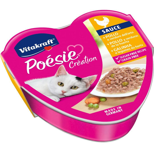 Vitakraft Latita Poésie salsa con pollo y verduras 85 g comida húmeda gato