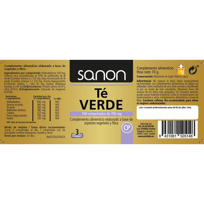 Té Verde SANON 100 comprimidos de 700 mg