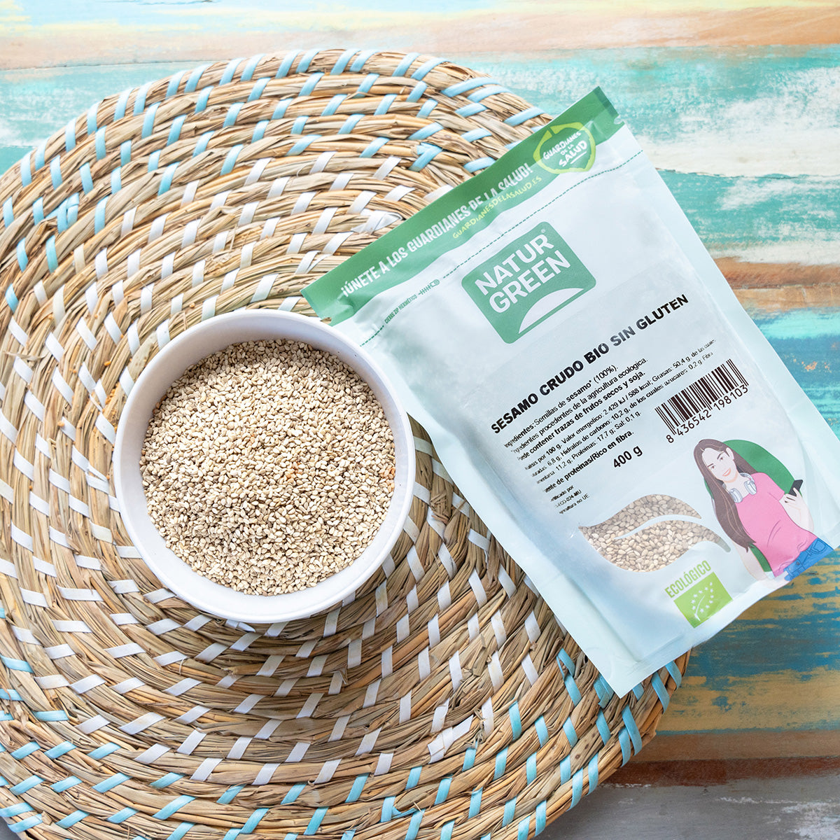 Semillas de Sésamo Crudo Bio, NaturGreen, 400 gr