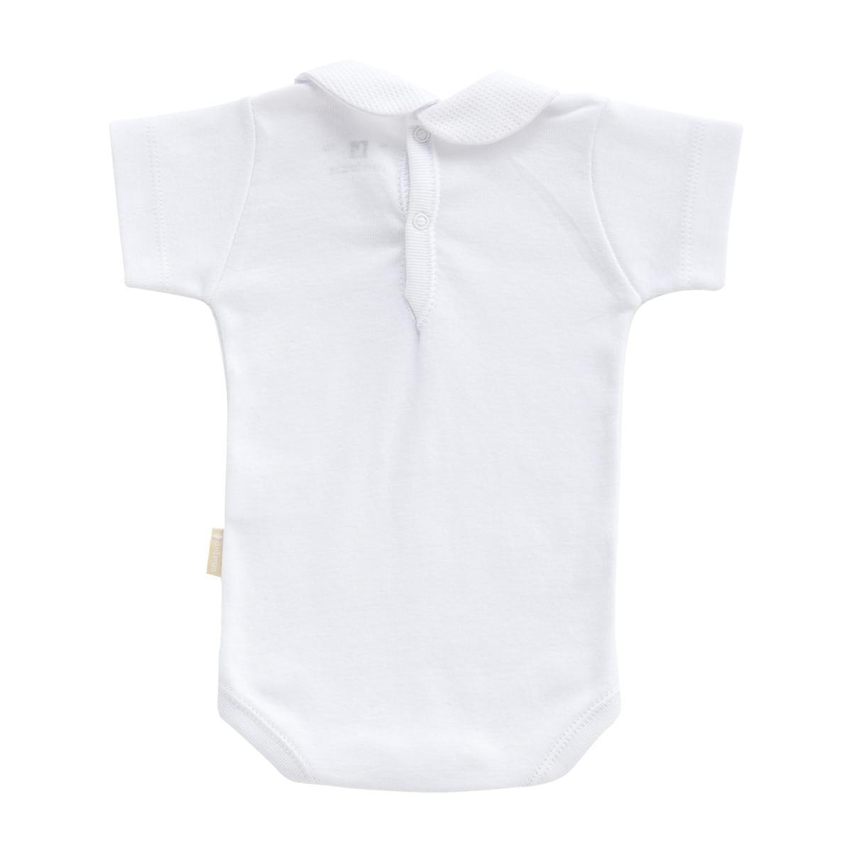 Body con cuello y manga corta blanco Cambrass