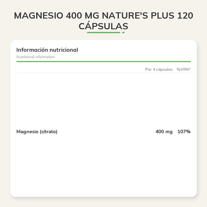 Información nutricional
