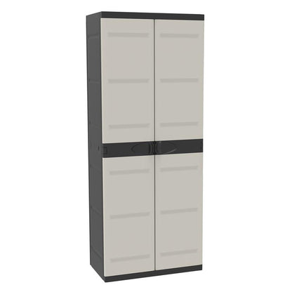 Armario 4 Estantes 70 cm Titanium Plastiken Negro