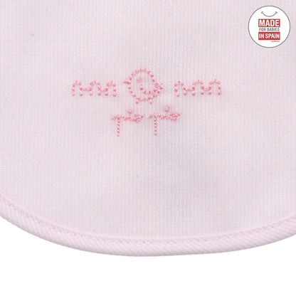 Babero cuadrado con Velcro Celeste 20x26 cm.