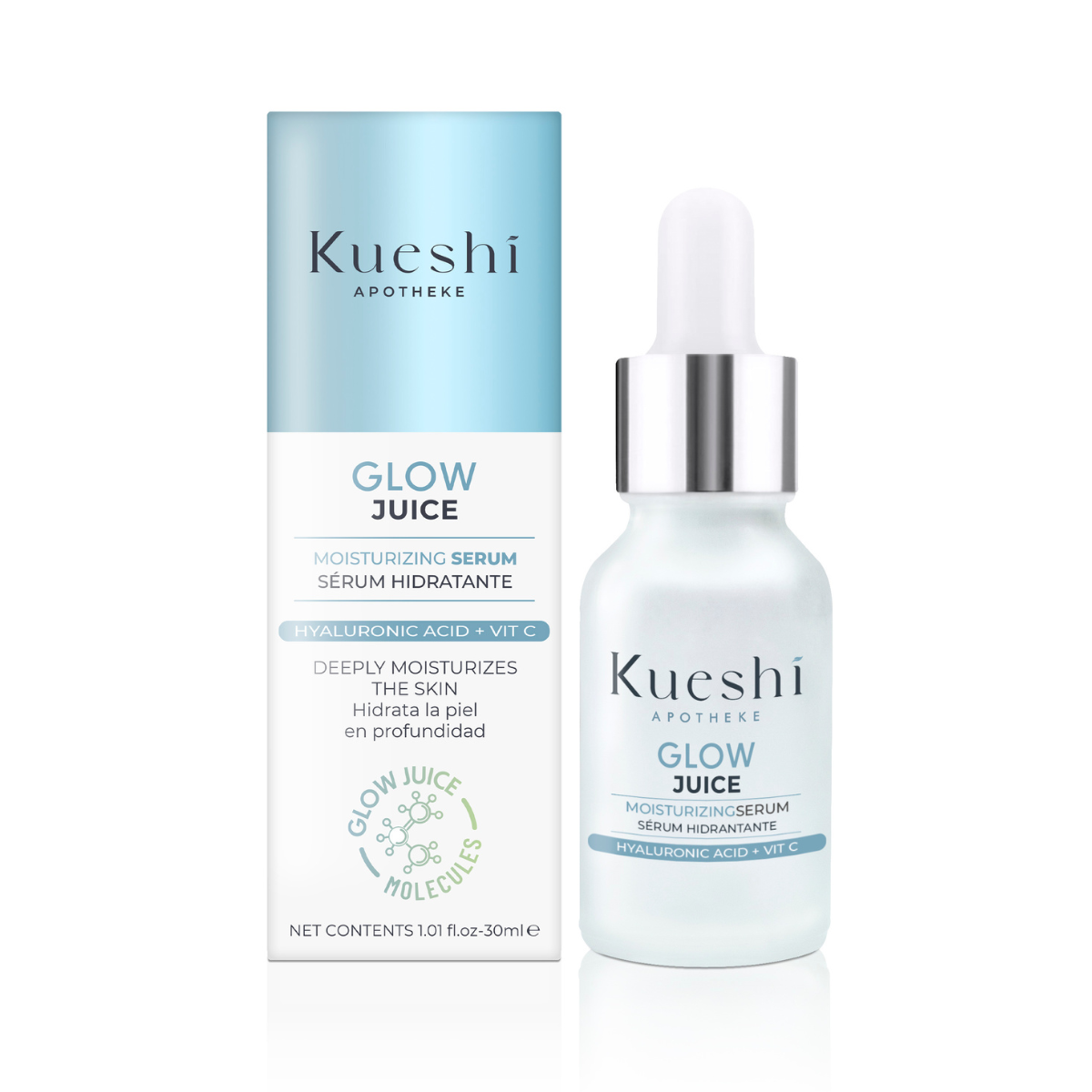 Sérum hidratante con ácido hialurónico y vitamina C Kueshi 30 ml