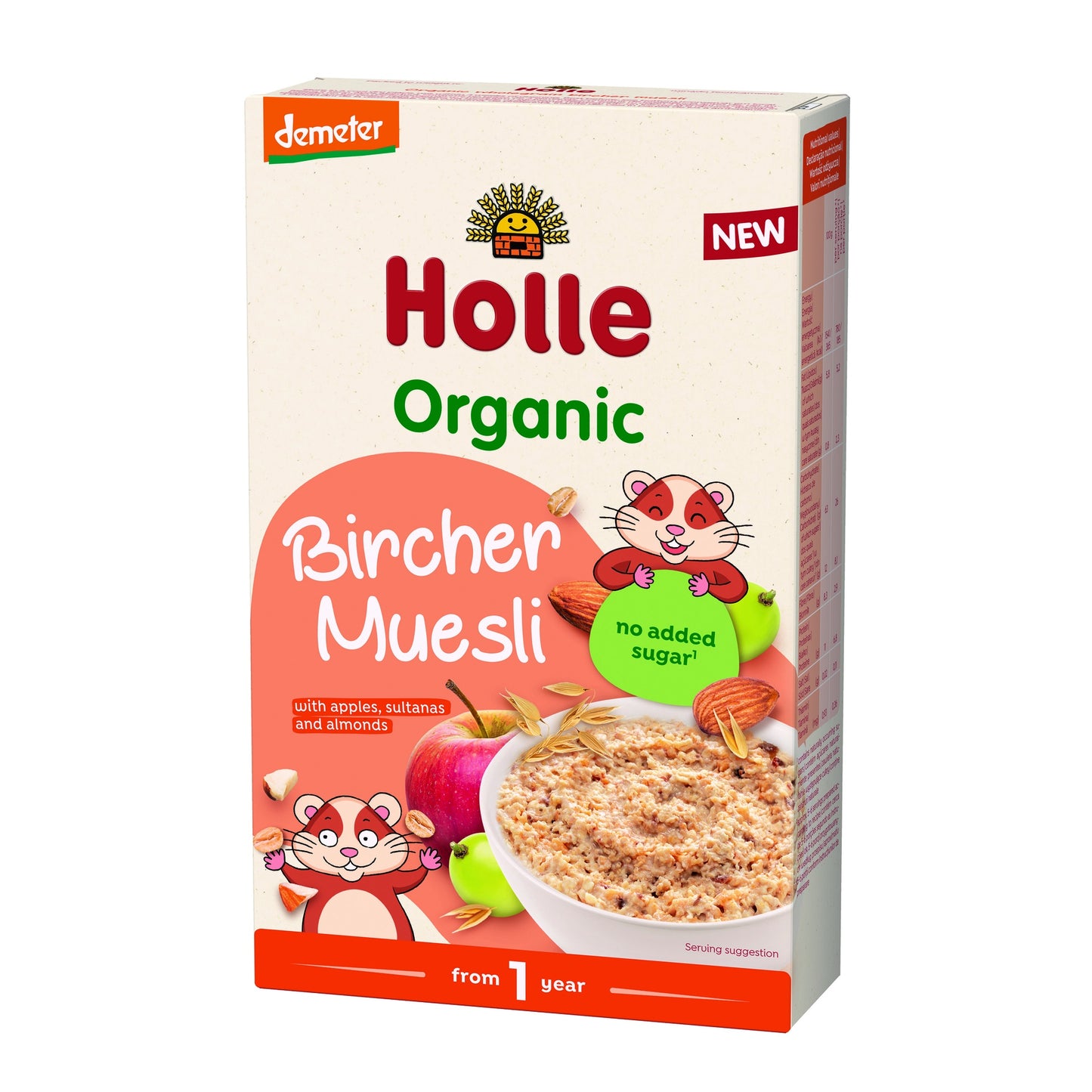 Bio Wholegrain Bircher Muesli Demeter a partir de 1 año Holle 200gr