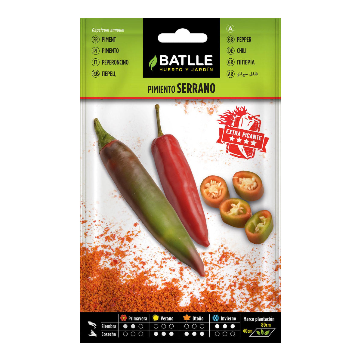 Semillas de  Pimiento Serrano