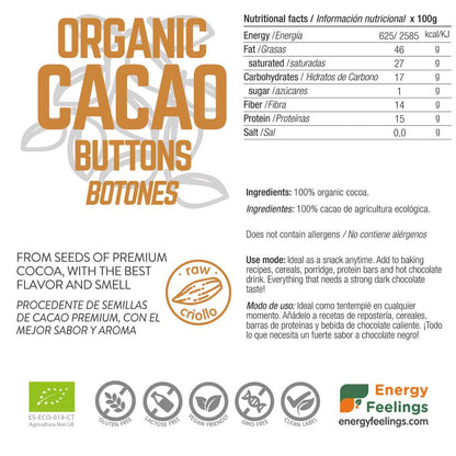 BOTONES DE CACAO ECO: (500 g) XL Pack