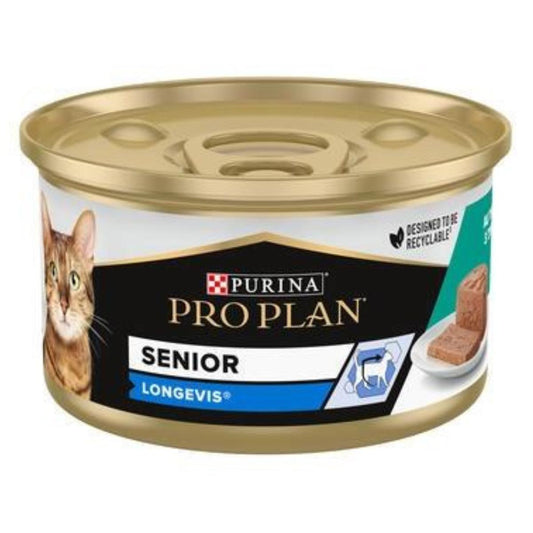 Pro Plan Gato Senior 7+ Longevis Mousse con atún Purina 85g