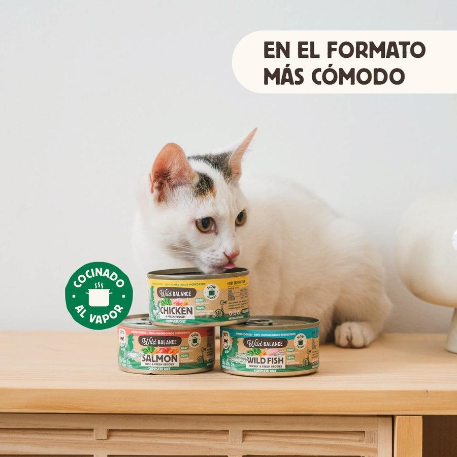 Lata de pollo BARF para gatos Wild Balance 120 g