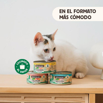 Pack Lata de pollo BARF para gatos 6x120 g Wild Balance