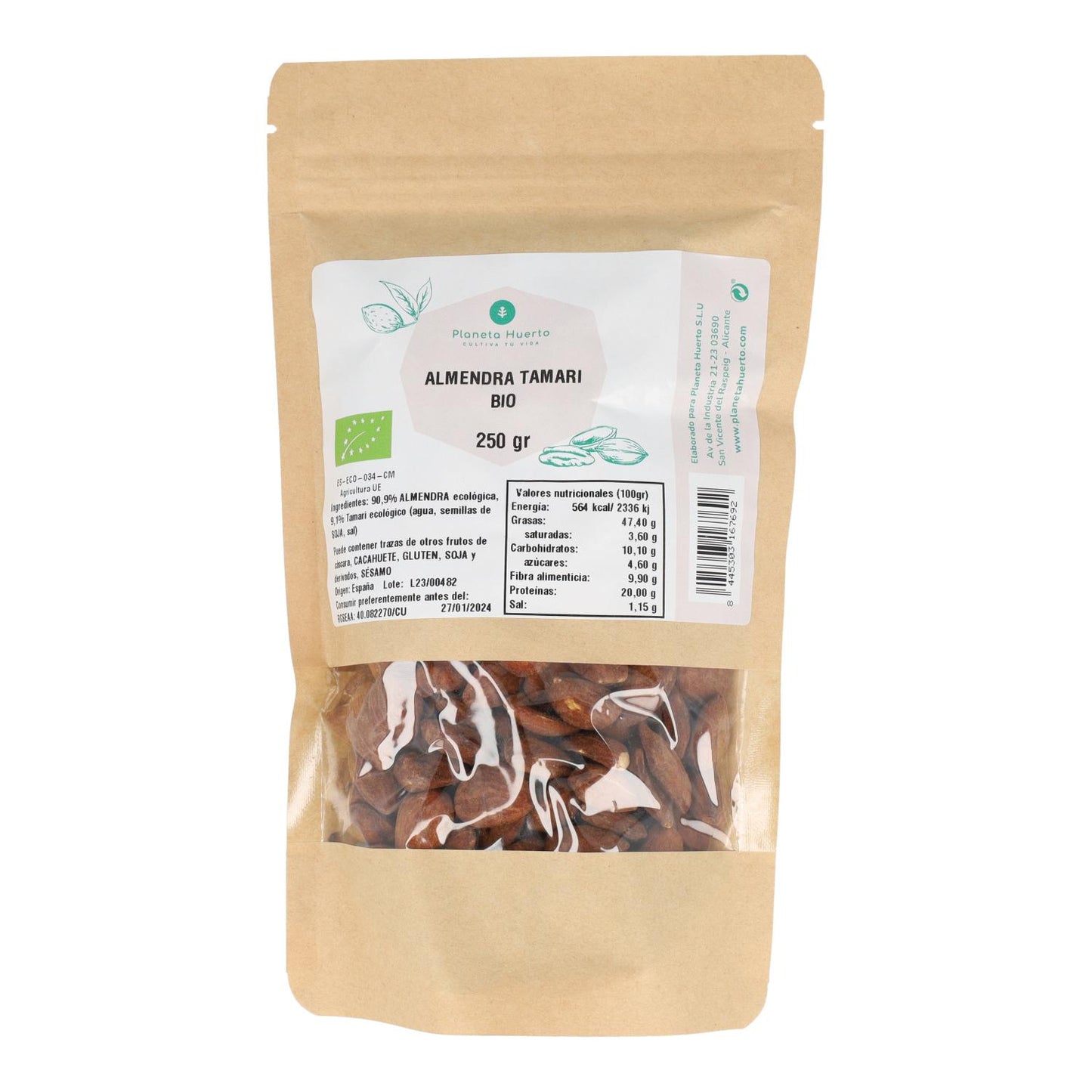 Almendra tamari ECO Planeta Huerto 250 g