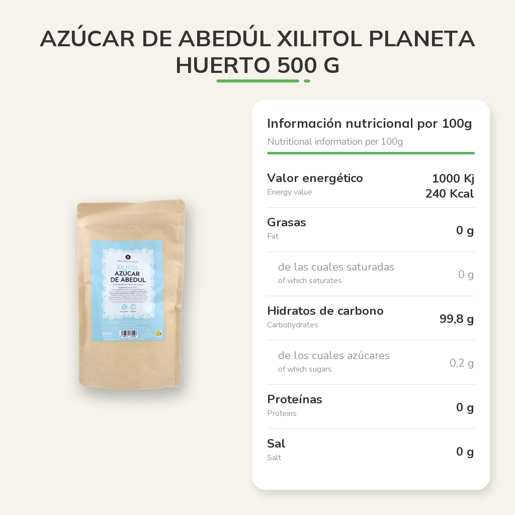 Información nutricional