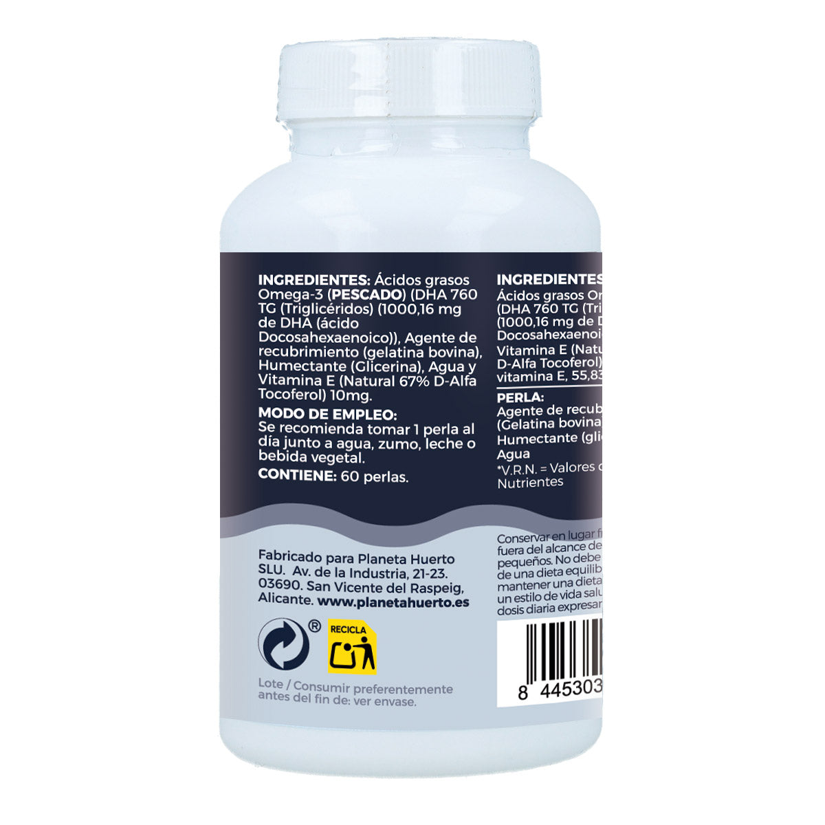 DHA 1000 mg Planeta Huerto 60 perlas