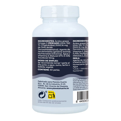 DHA 1000 mg Planeta Huerto 60 perlas