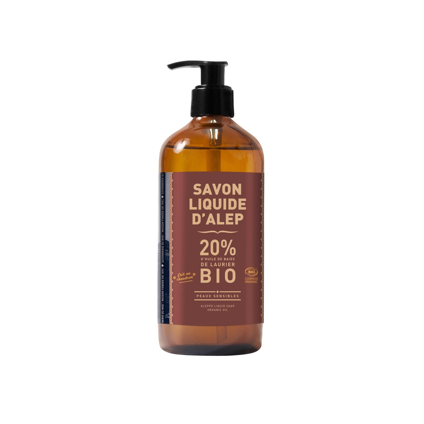 Jabón natural líquido de alepo  La Corvette 500 ml