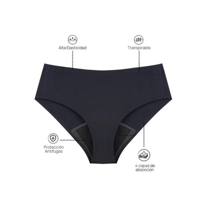 Braga menstrual sin costuras color negro talla S My Alma