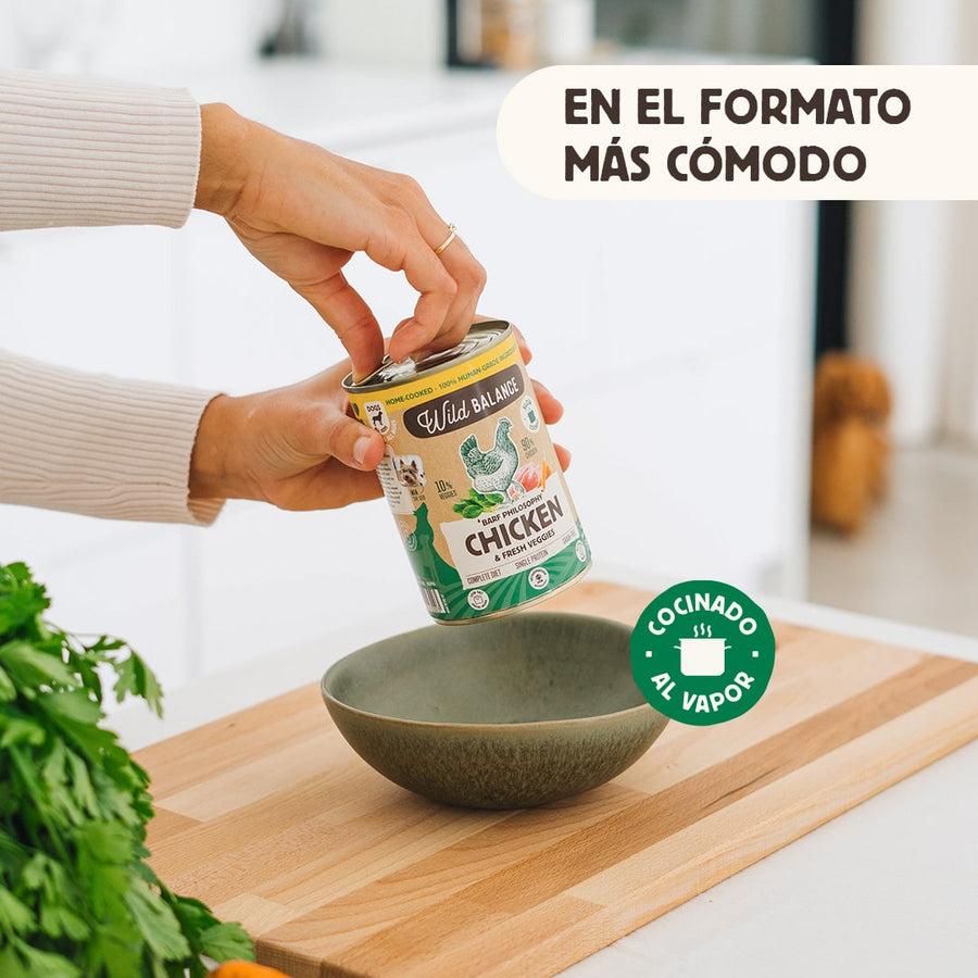 Pack Pollo barf para perros 6x400 g Wild Balance