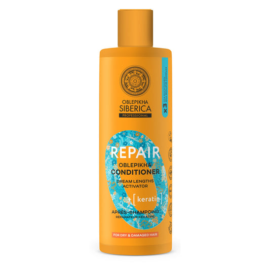 Acondicionador reparador de queratina, Natura siberica, 400 ml