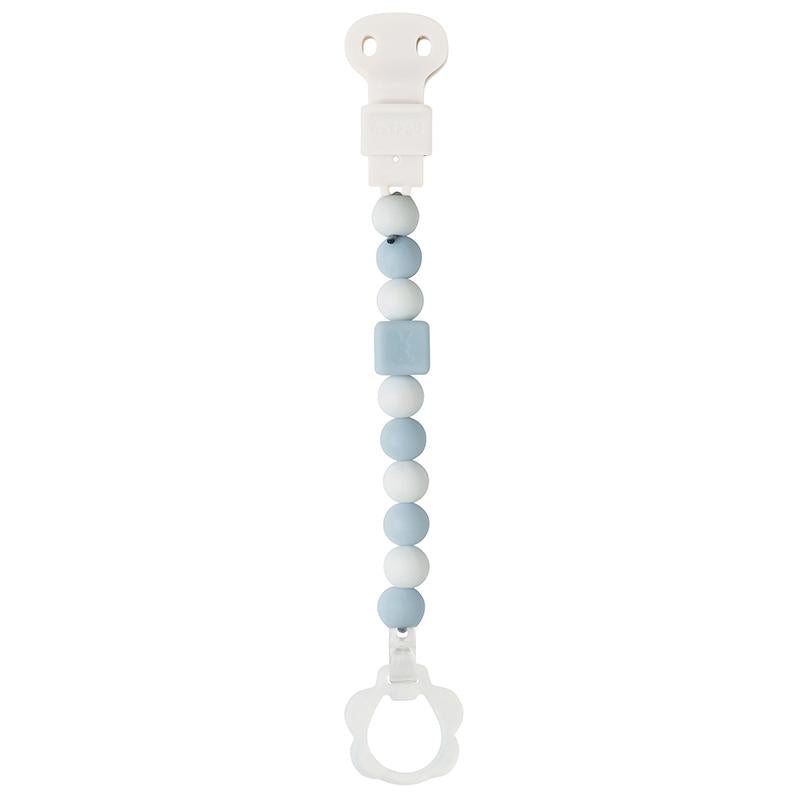 Pinza chupete  (con clip de chupete) Doukidou Azul-Blanco