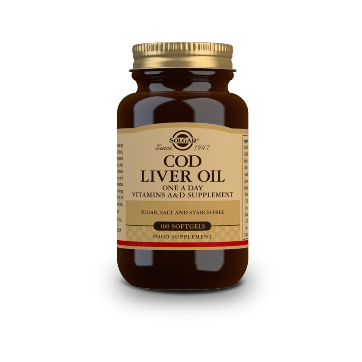 Aceite de Higado de Bacalao Solgar 100 cápsulas