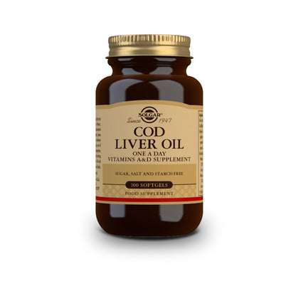 Aceite de Higado de Bacalao Solgar 100 cápsulas