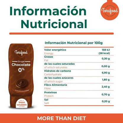 Sirope Zero Chocolate Torafood 330ml