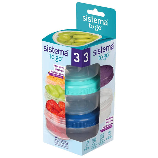 Pack recipientes herméticos Sistema Mini Bites To Go 3x130 ml