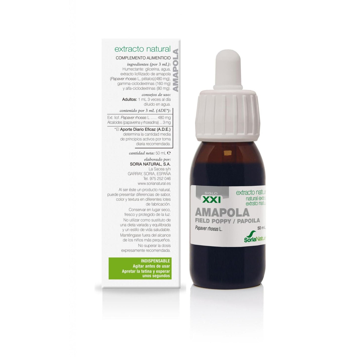 Extracto de Amapola S.XXI Soria Natural 50 ml