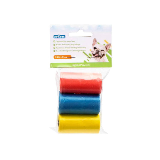 Bolsas biodegradables para excrementos 3 Rollos - 45 bolsas Nobleza
