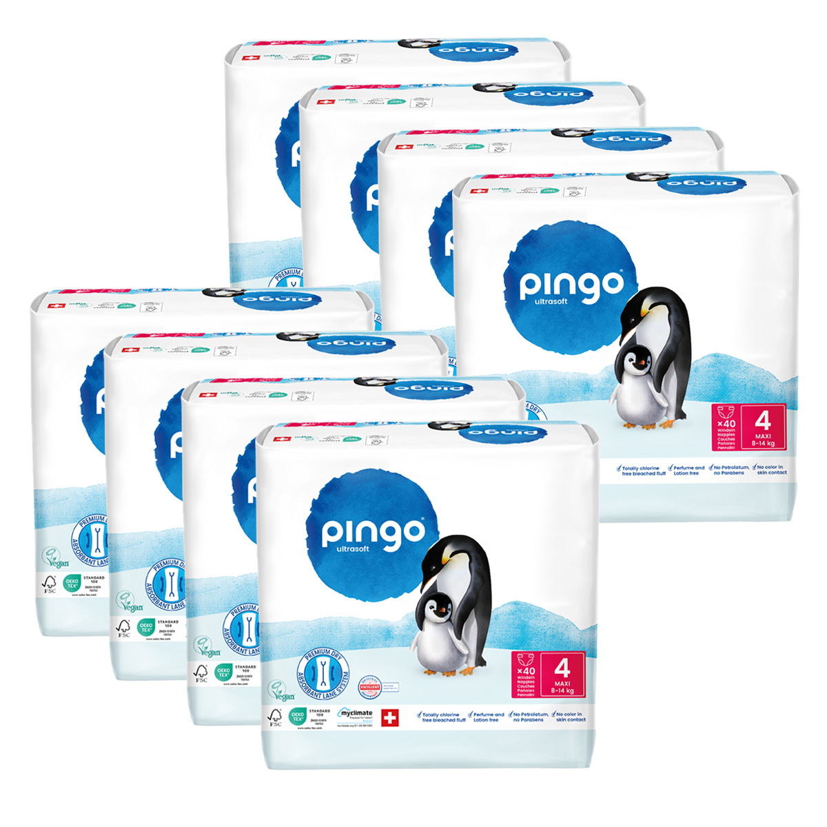 Pack Ahorro Pañales T4 (8-14kg) Pingo 320 Uds