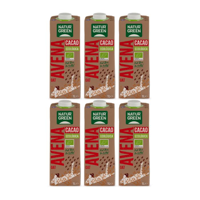 Pack 6 x Bebida de Avena Choco NaturGreen 1 L