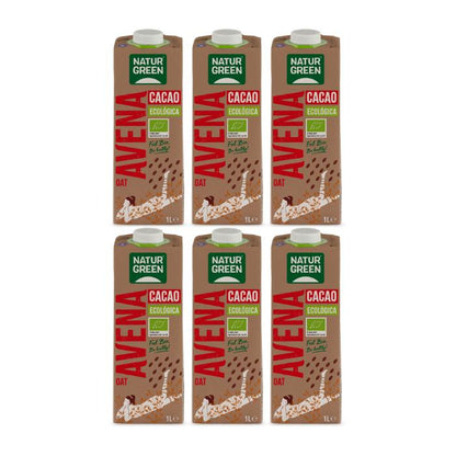 Pack 6 x Bebida de Avena Choco NaturGreen 1 L