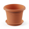 Pack maceta redonda con plato color terracota Terra 26 x 19 cm