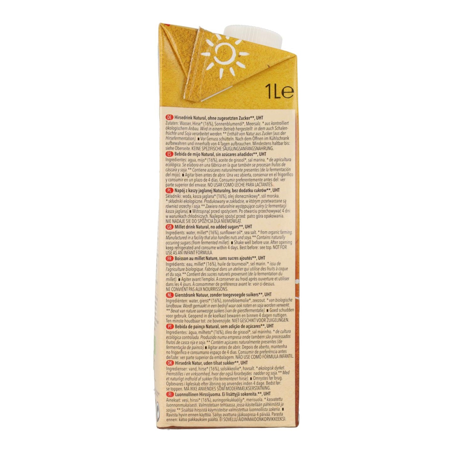 Pack 6 uds  Bebida Mijo Bio Natumi 1L
