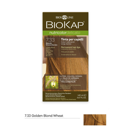 Tinte Rubio Trigo Dorado Delicato Dye 7.33 Biokap 140 ml