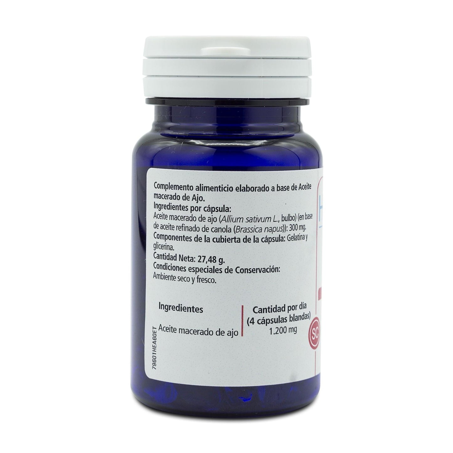 Aceite de ajo de 458 mg 60 cápsulas blandas H4U